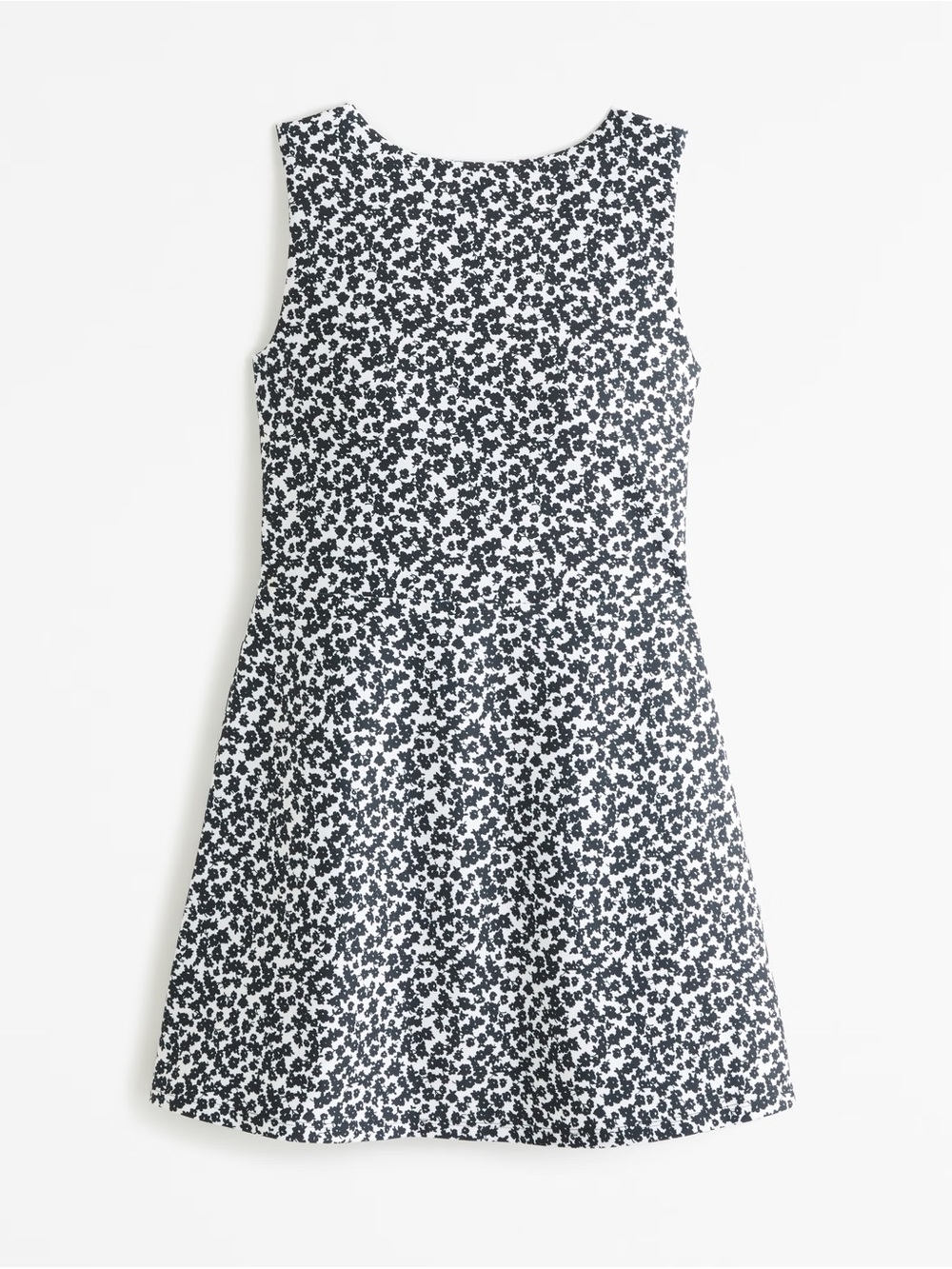 YPB Abercrombie & Fitch Black and White Floral Sleeveless Fit-and-Flare Dress